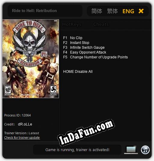 Ride to Hell: Retribution: TRAINER AND CHEATS (V1.0.25)