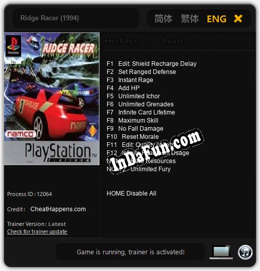 Ridge Racer (1994): Trainer +14 [v1.3]