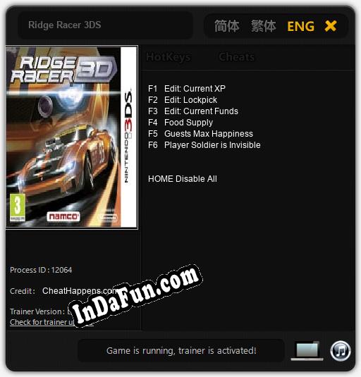 Ridge Racer 3DS: Trainer +6 [v1.2]