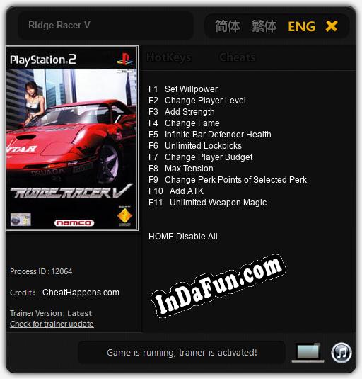 Ridge Racer V Trainer +11 [v1.6] » Free Download PC Games Direct