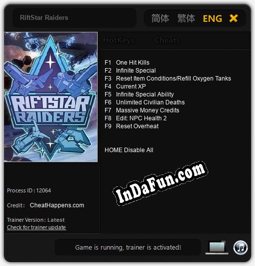 Trainer for RiftStar Raiders [v1.0.1]