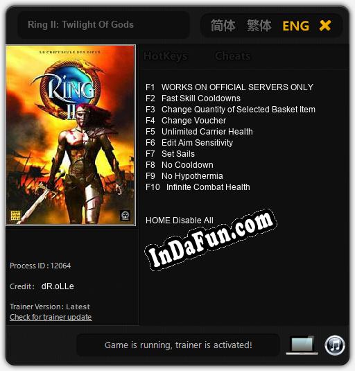 Ring II: Twilight Of Gods: Cheats, Trainer +10 [dR.oLLe]