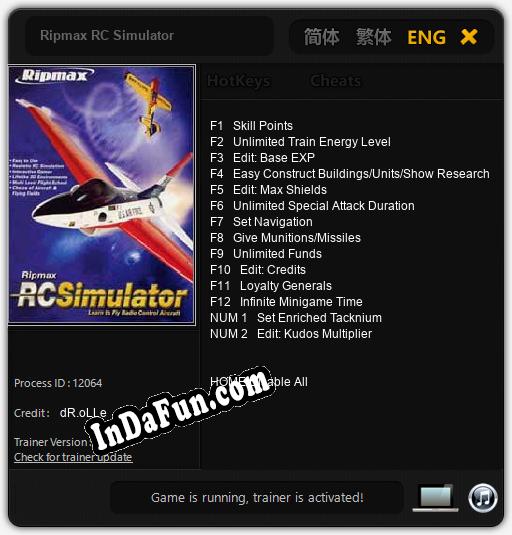 Trainer for Ripmax RC Simulator [v1.0.8]