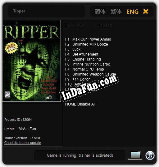 Ripper: Trainer +11 [v1.9]