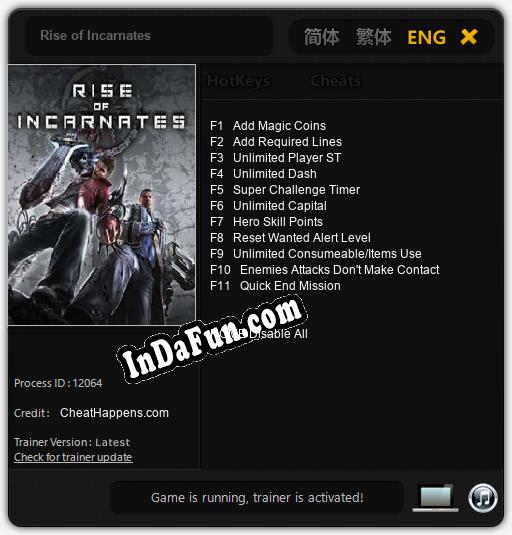 Rise of Incarnates: TRAINER AND CHEATS (V1.0.5)