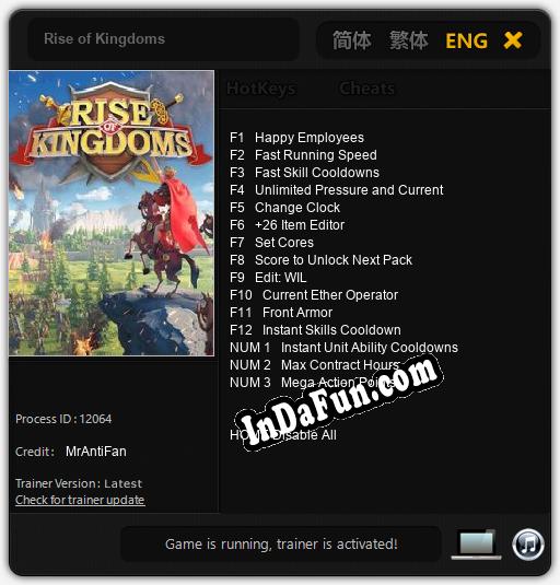 Rise of Kingdoms: TRAINER AND CHEATS (V1.0.11)