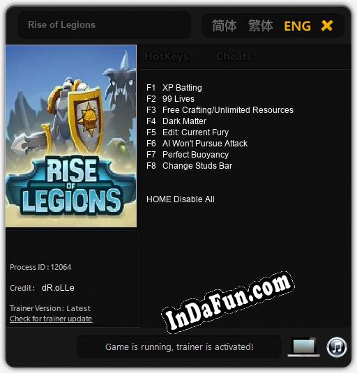 Rise of Legions: TRAINER AND CHEATS (V1.0.72)