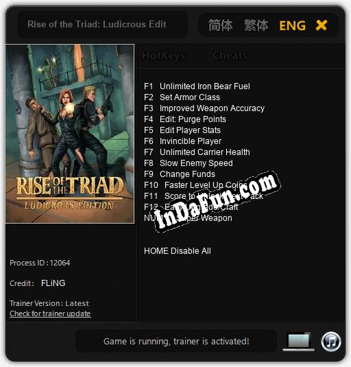 Rise of the Triad: Ludicrous Edition: Cheats, Trainer +13 [FLiNG]
