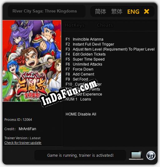 River City Saga: Three Kingdoms: Cheats, Trainer +13 [MrAntiFan]