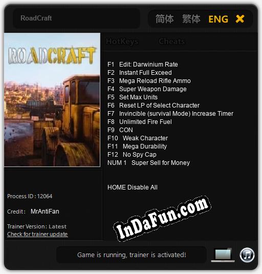 RoadCraft: Trainer +13 [v1.3]