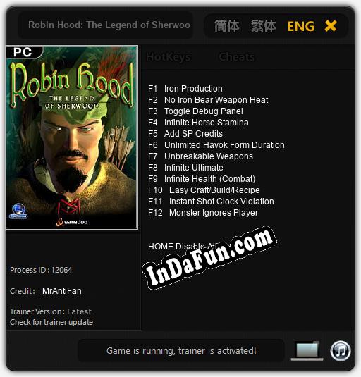 Robin Hood: The Legend of Sherwood: TRAINER AND CHEATS (V1.0.35)