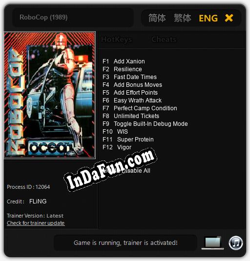 Trainer for RoboCop (1989) [v1.0.3]