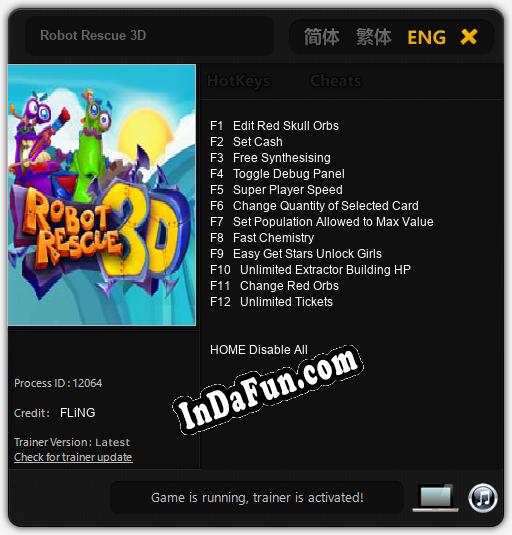 Robot Rescue 3D: TRAINER AND CHEATS (V1.0.92)