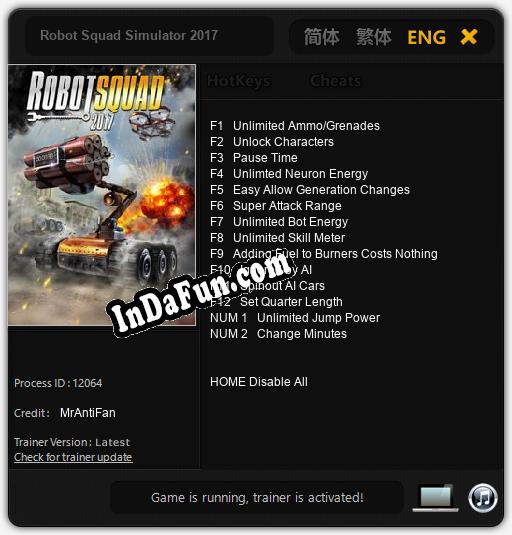 Robot Squad Simulator 2017: TRAINER AND CHEATS (V1.0.11)