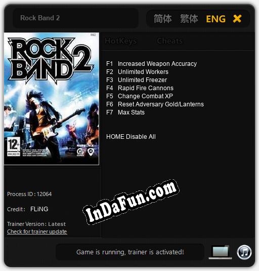 Rock Band 2: TRAINER AND CHEATS (V1.0.15)