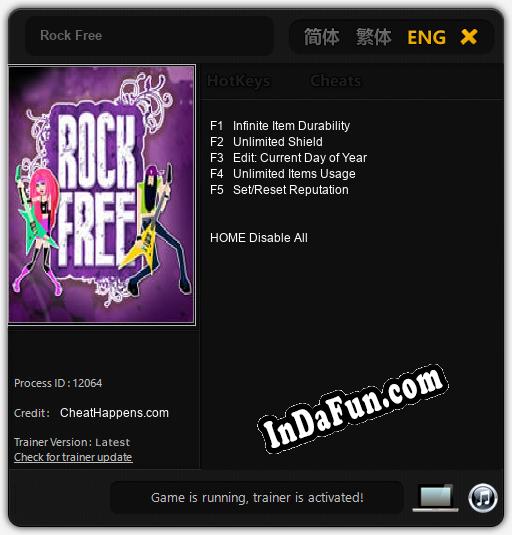 Rock Free: Cheats, Trainer +5 [CheatHappens.com]