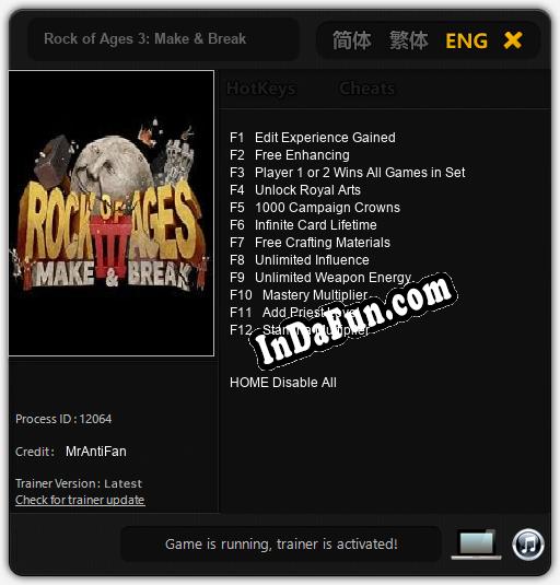 Rock of Ages 3: Make & Break: TRAINER AND CHEATS (V1.0.51)