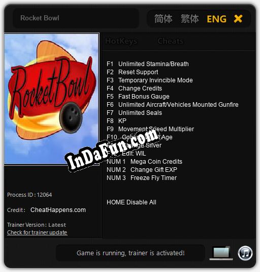 Rocket Bowl: TRAINER AND CHEATS (V1.0.32)