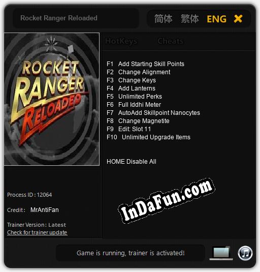 Rocket Ranger Reloaded: Cheats, Trainer +10 [MrAntiFan]