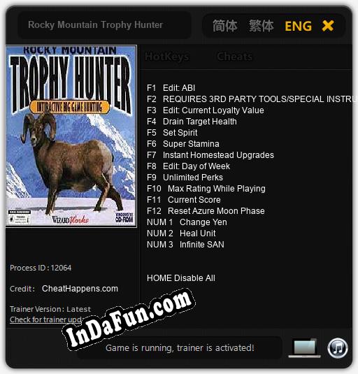 Rocky Mountain Trophy Hunter: Trainer +15 [v1.1]