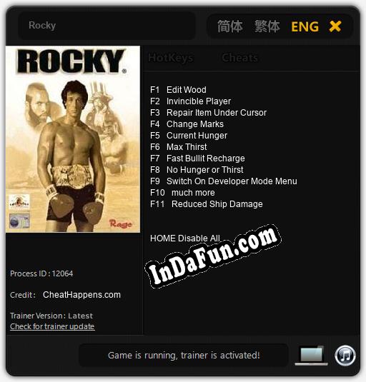 Rocky: Trainer +11 [v1.3]