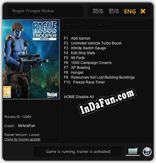 Rogue Trooper Redux: TRAINER AND CHEATS (V1.0.20)