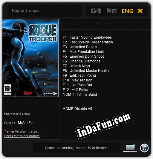 Rogue Trooper: TRAINER AND CHEATS (V1.0.53)