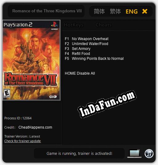 Romance of the Three Kingdoms VII: Cheats, Trainer +5 [CheatHappens.com]