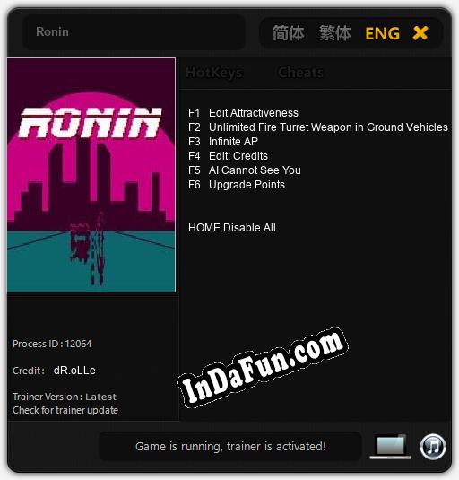 Ronin: Cheats, Trainer +6 [dR.oLLe]