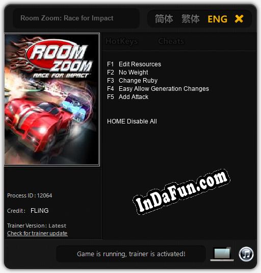 Trainer for Room Zoom: Race for Impact [v1.0.8]