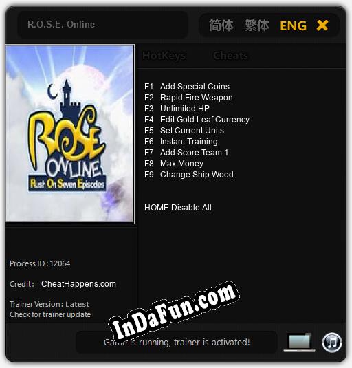 R.O.S.E. Online: Cheats, Trainer +9 [CheatHappens.com]