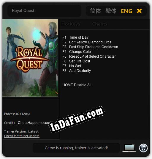 Royal Quest: Cheats, Trainer +8 [CheatHappens.com]