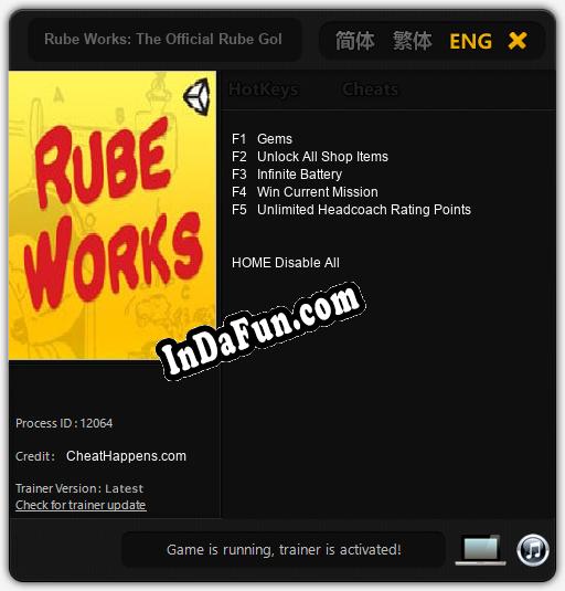 Rube Works: The Official Rube Goldberg Invention Game: Trainer +5 [v1.6]