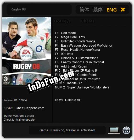 Trainer for Rugby 08 [v1.0.7]