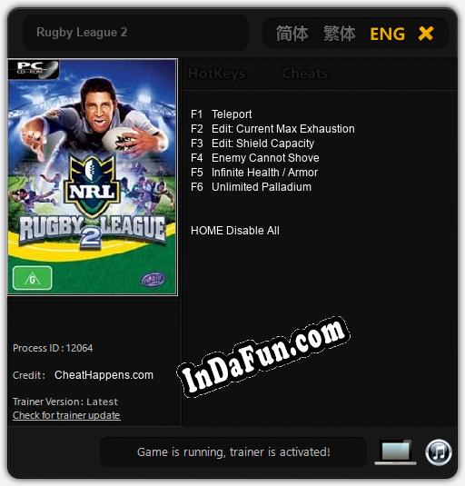 Trainer for Rugby League 2 [v1.0.8]