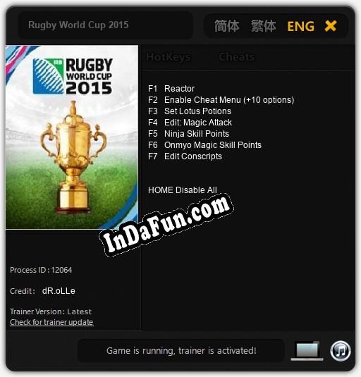 Rugby World Cup 2015: Cheats, Trainer +7 [dR.oLLe]