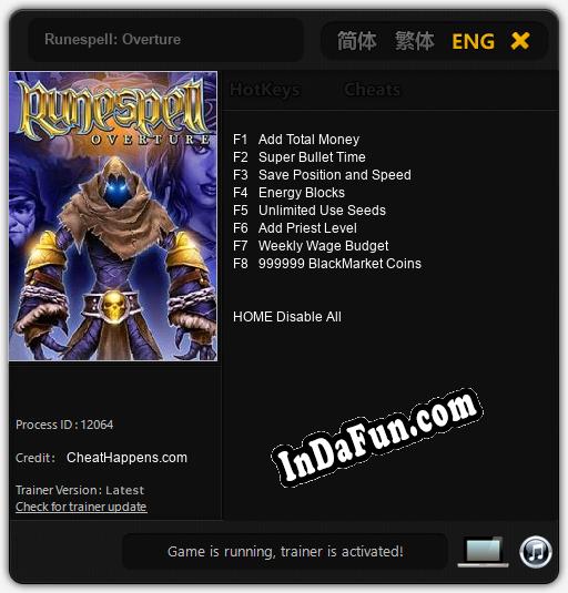 Trainer for Runespell: Overture [v1.0.5]