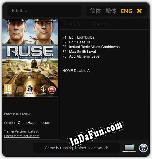 R.U.S.E.: Cheats, Trainer +5 [CheatHappens.com]