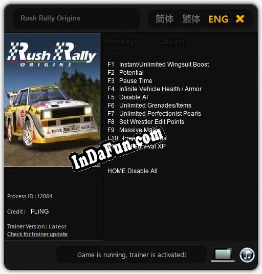 Rush Rally Origins: Trainer +11 [v1.7]