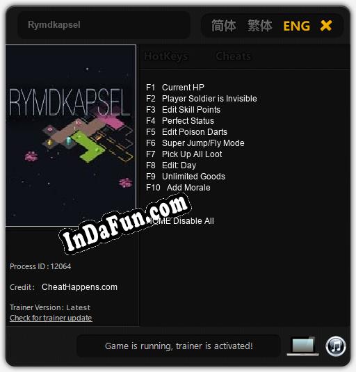 Rymdkapsel: Trainer +10 [v1.5]