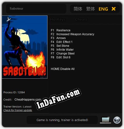 Saboteur: Cheats, Trainer +8 [CheatHappens.com]