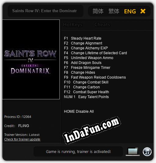 Saints Row IV: Enter the Dominatrix: Trainer +13 [v1.7]