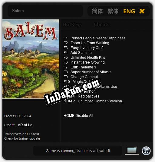 Salem: Cheats, Trainer +14 [dR.oLLe]