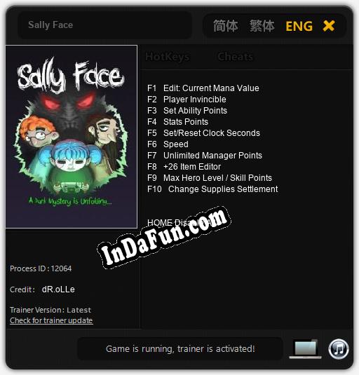 Sally Face: Cheats, Trainer +10 [dR.oLLe]