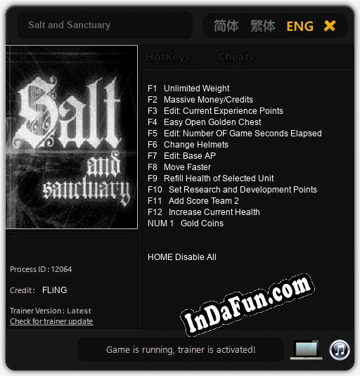 Salt and Sanctuary: TRAINER AND CHEATS (V1.0.56)