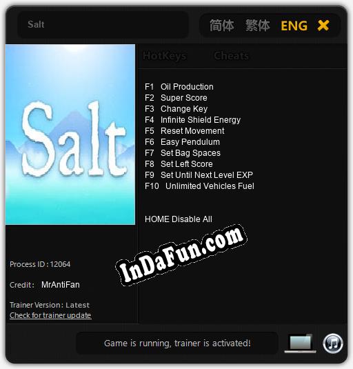 Salt: Trainer +10 [v1.8]