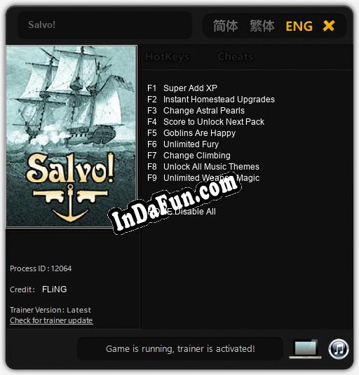 Trainer for Salvo! [v1.0.7]