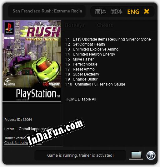 Trainer for San Francisco Rush: Extreme Racing [v1.0.6]