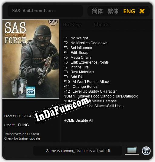 SAS: Anti-Terror Force: Trainer +15 [v1.5]