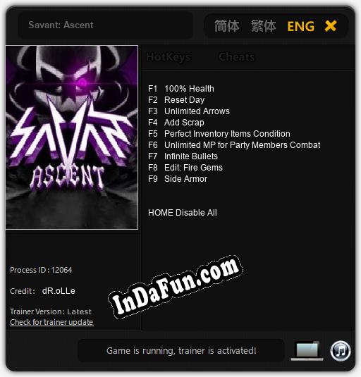 Savant: Ascent: TRAINER AND CHEATS (V1.0.63)